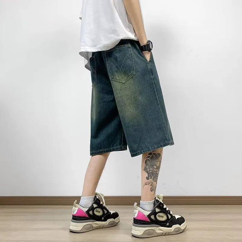 UNthemed Denim Shorts Unisex Blue-5
