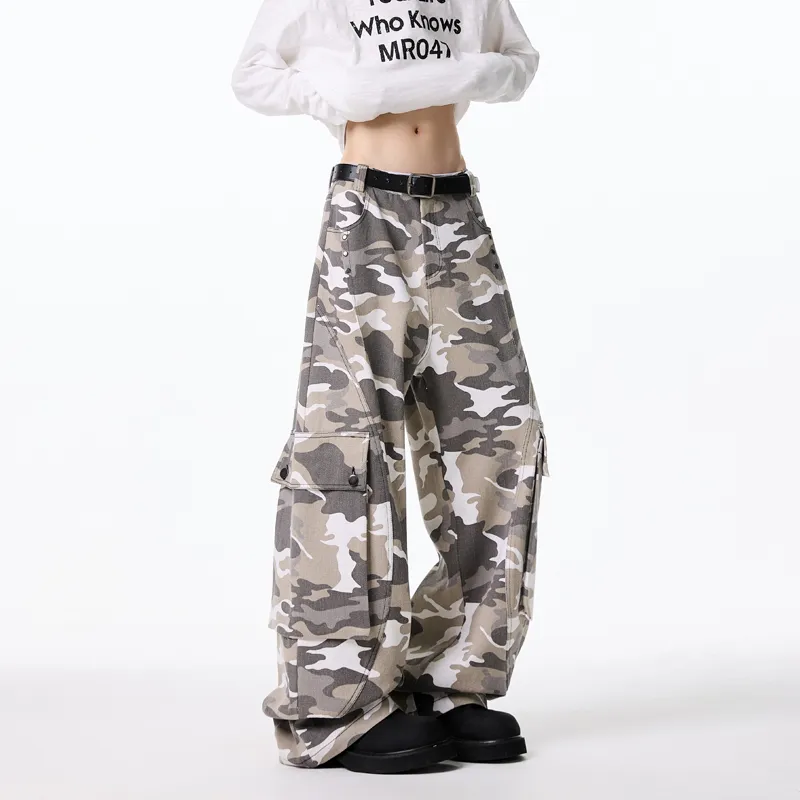 UNthemed Casual Pants Unisex White Gray-6