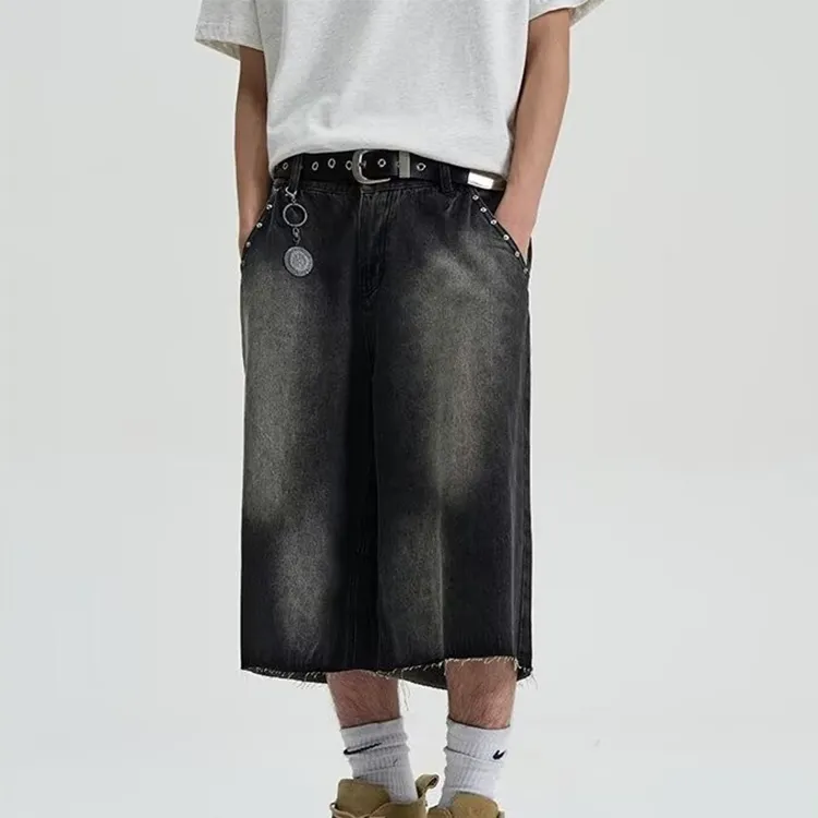 UNthemed Denim Shorts Unisex Black-1