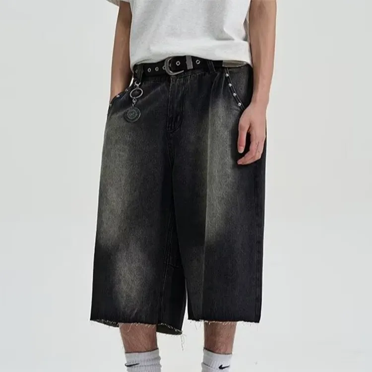 UNthemed Denim Shorts Unisex Black-4