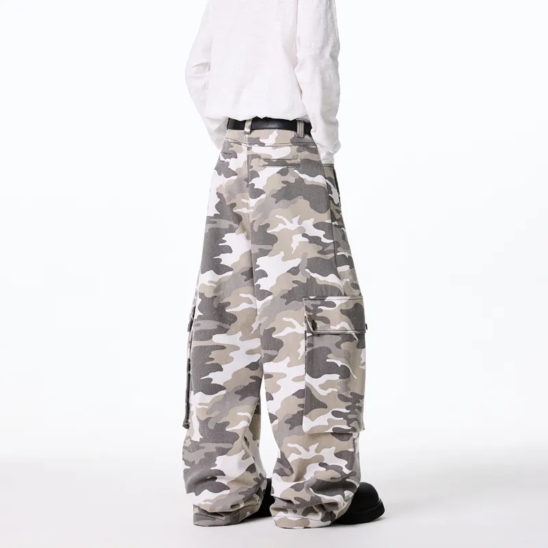 UNthemed Casual Pants Unisex White Gray-1