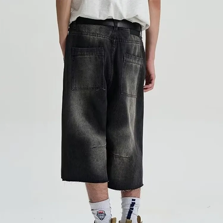 UNthemed Denim Shorts Unisex Black-2