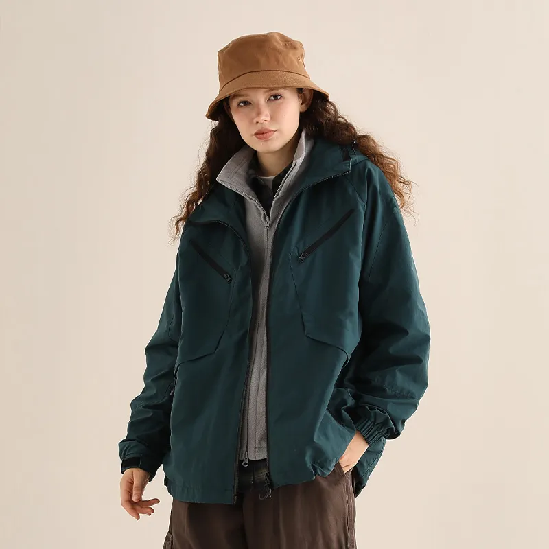 SET FUNS SETFUNS Outdoor Camping Jacket Fall Unisex Deep Lake Green-5
