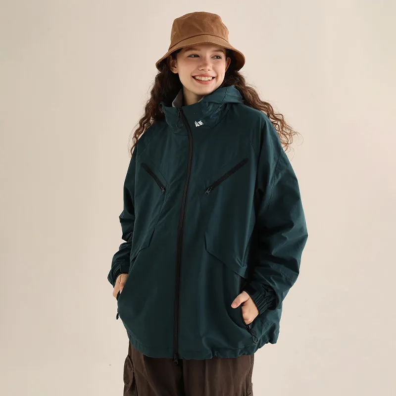 SET FUNS SETFUNS Outdoor Camping Jacket Fall Unisex Deep Lake Green-4