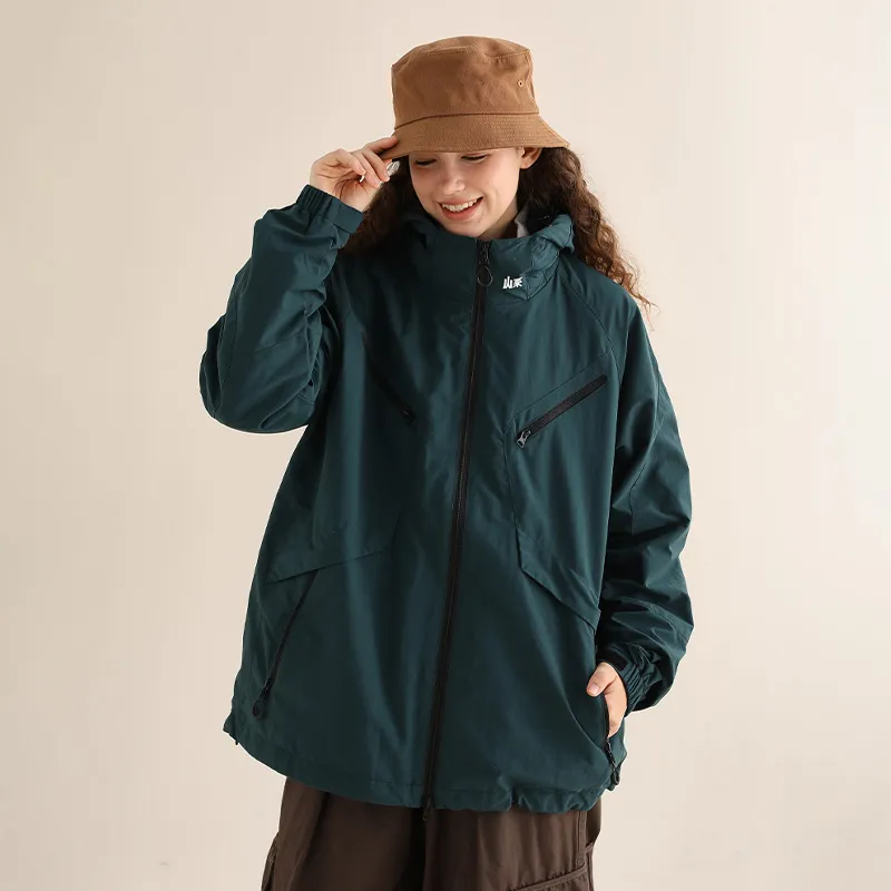 SET FUNS SETFUNS Outdoor Camping Jacket Fall Unisex Deep Lake Green-6