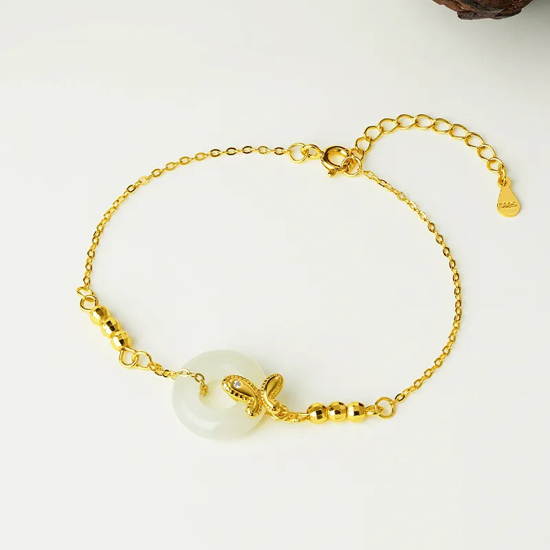 CHOW TAI SENG Hetian Jade Hand Accessory White Jade Women's-3