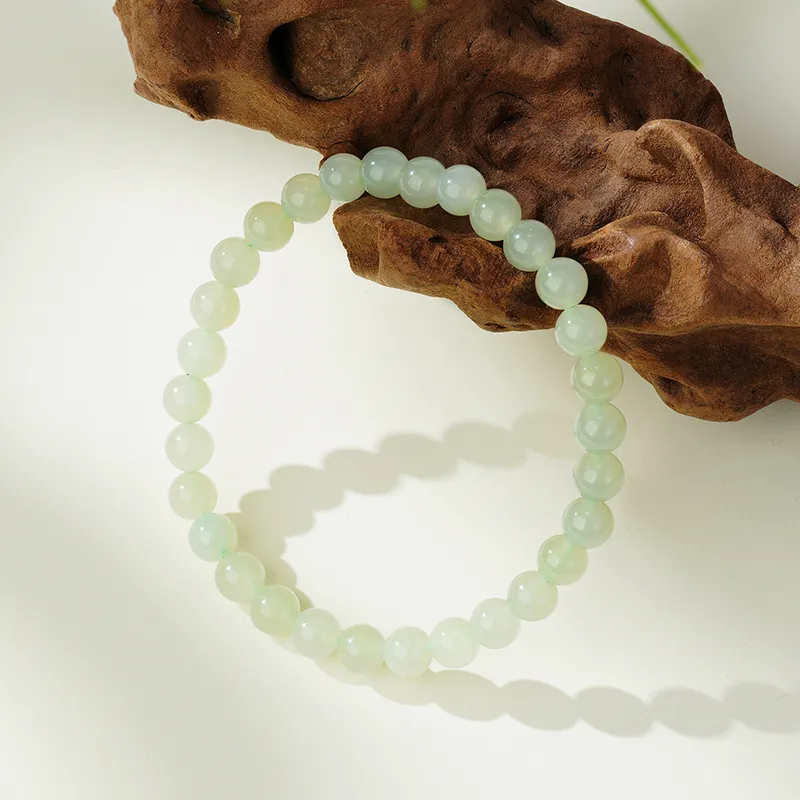 CHOW TAI SENG Hetian Jade Bracelet Plain Circle White Jade Women's-2