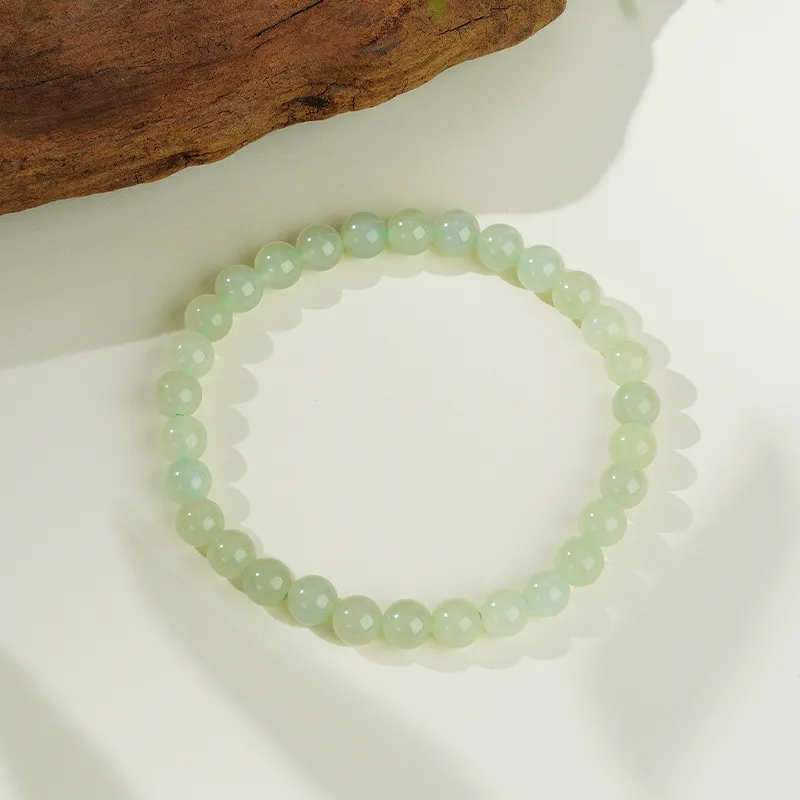 CHOW TAI SENG Hetian Jade Bracelet Plain Circle White Jade Women's-3