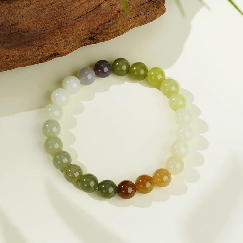 CHOW TAI SENG Hetian Jade Bracelet Hand Accessory Beads White Jade/Pale Greenish White Jade Women's-3