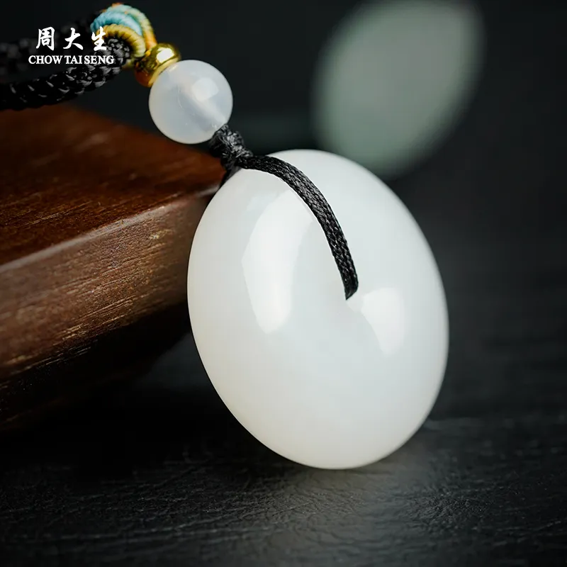 CHOW TAI SENG Hetian Jade Pendants Unisex-8