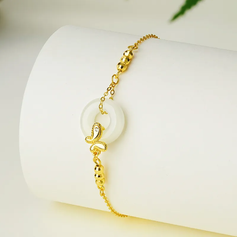 CHOW TAI SENG Hetian Jade Hand Accessory White Jade Women's-4