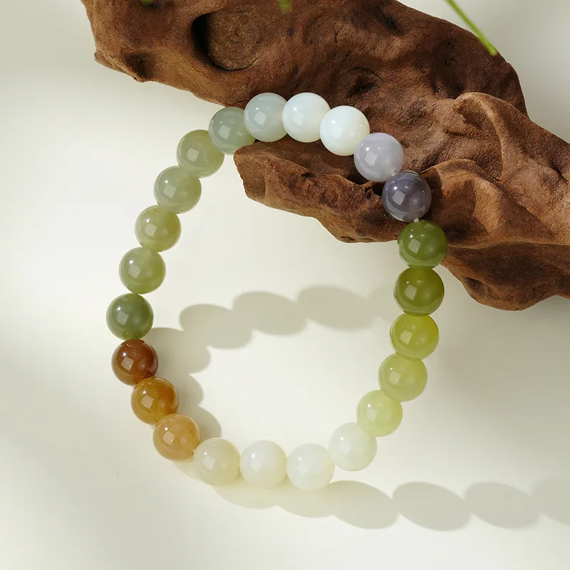 CHOW TAI SENG Hetian Jade Bracelet Hand Accessory Beads White Jade/Pale Greenish White Jade Women's-2