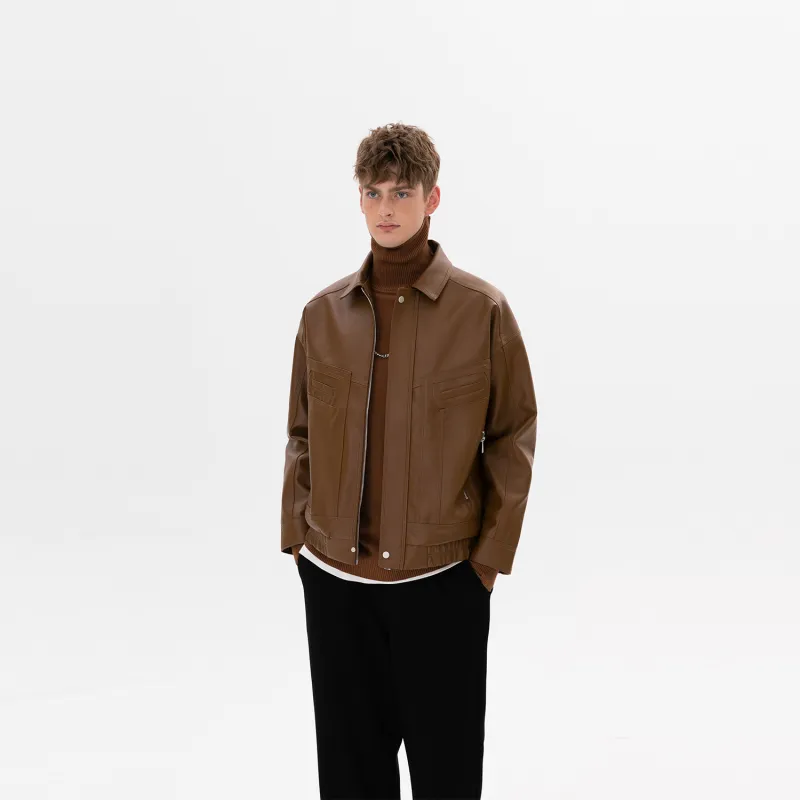 WILD LEADER Leather Jacket Unisex-8