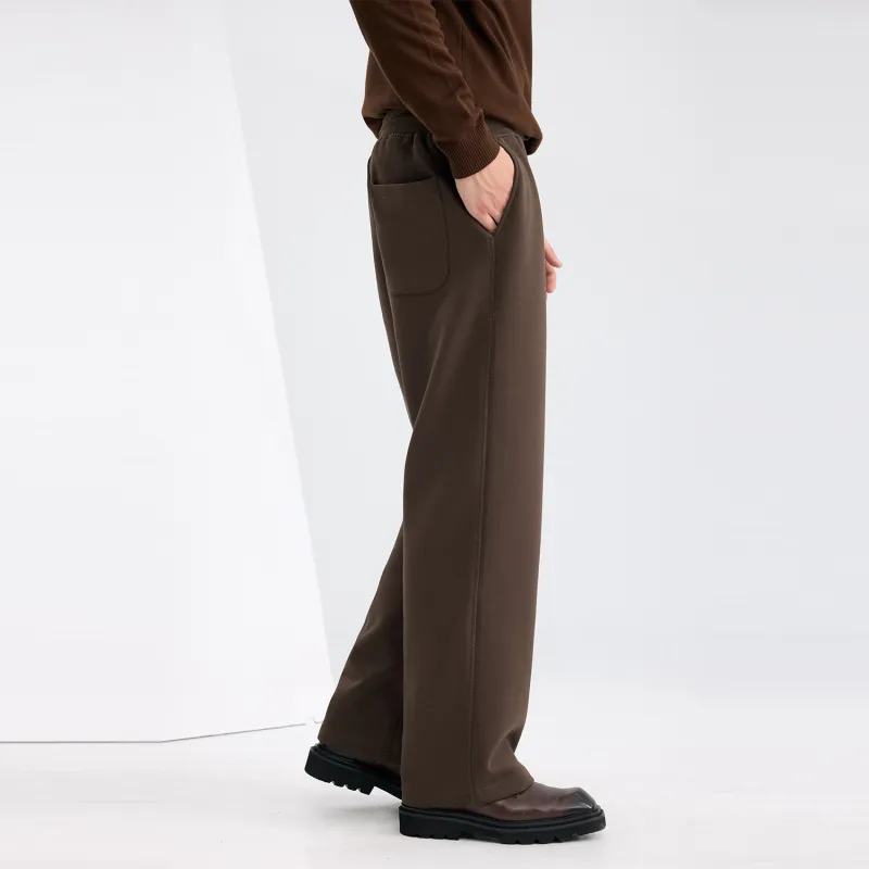 WILD LEADER Casual Pants Unisex Coffee-6