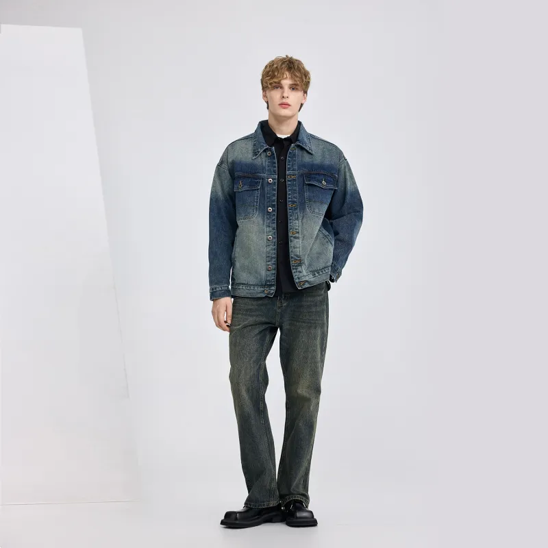 WILD LEADER Denim Jacket Unisex Nostalgic Blue-4