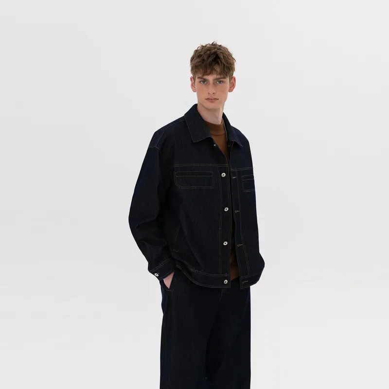 WILD LEADER Jackets Coats Unisex Denim Blue-2