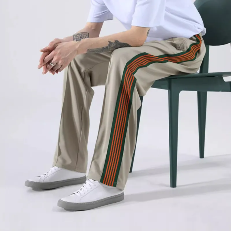 WILD LEADER Casual Pants Unisex Khaki-5