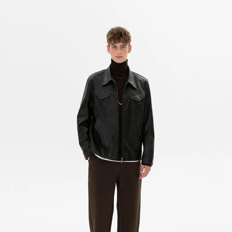 WILD LEADER Jackets Coats Unisex Vintage Black-2