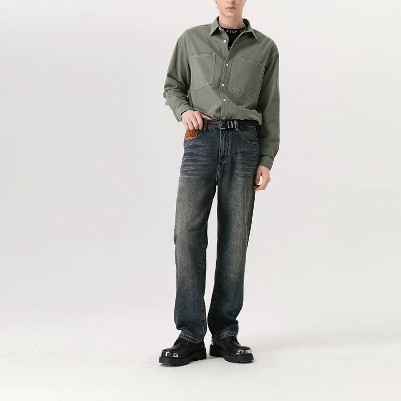 WILD LEADER Jeans Unisex Vintage Blue-3