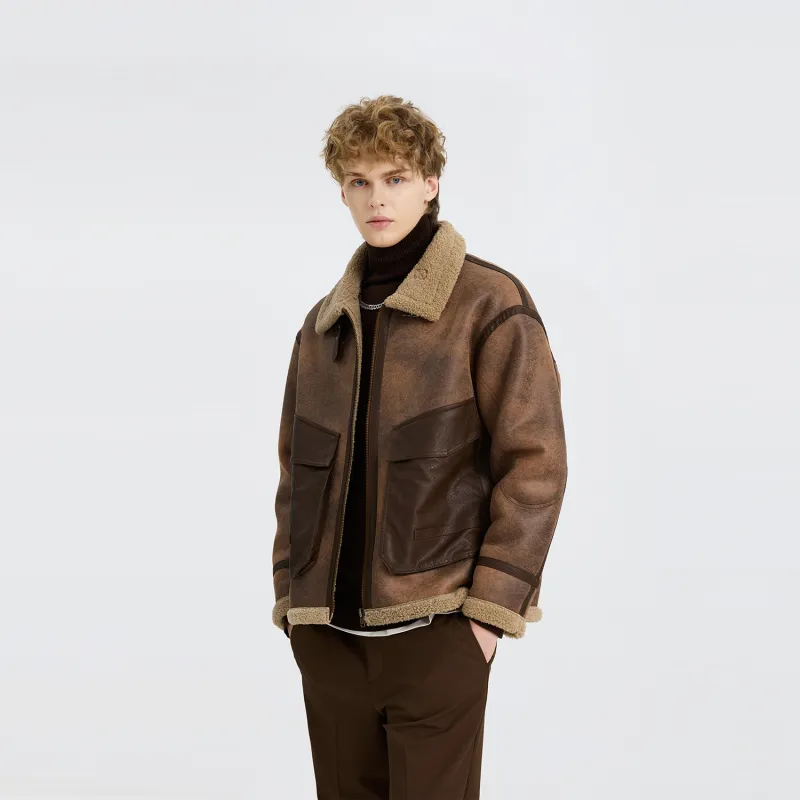WILD LEADER Leather Jacket Unisex Dark Brown-5