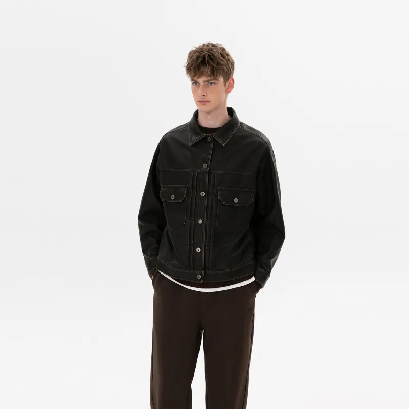 WILD LEADER Jackets Coats Unisex Vintage Black-6