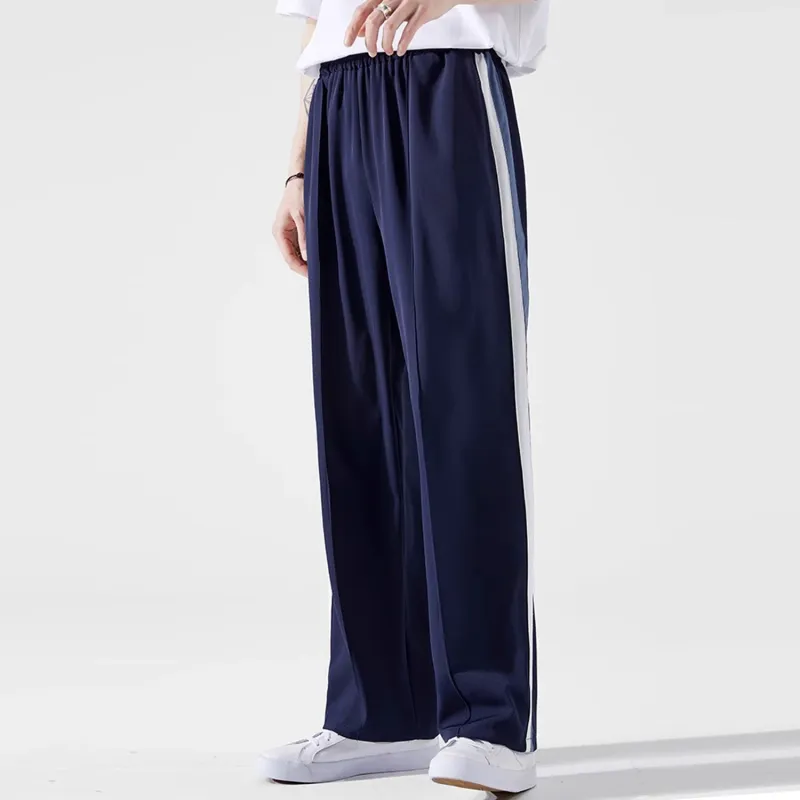 WILD LEADER Casual Pants Unisex Blue-2