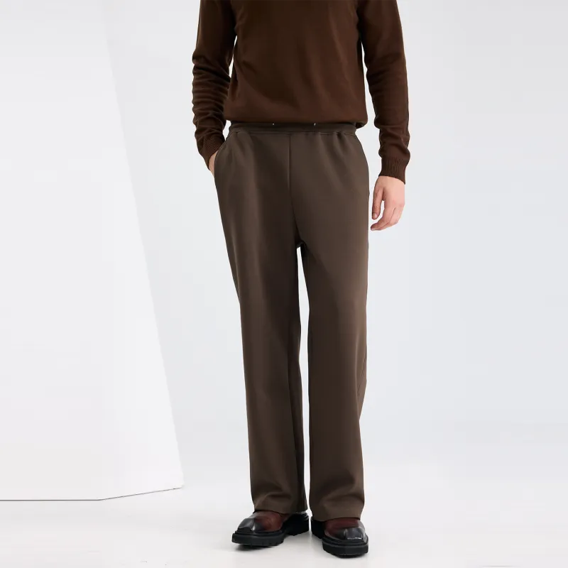 WILD LEADER Casual Pants Unisex Coffee-2