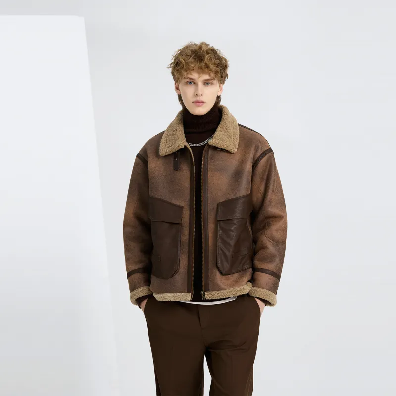 WILD LEADER Leather Jacket Unisex Dark Brown-2
