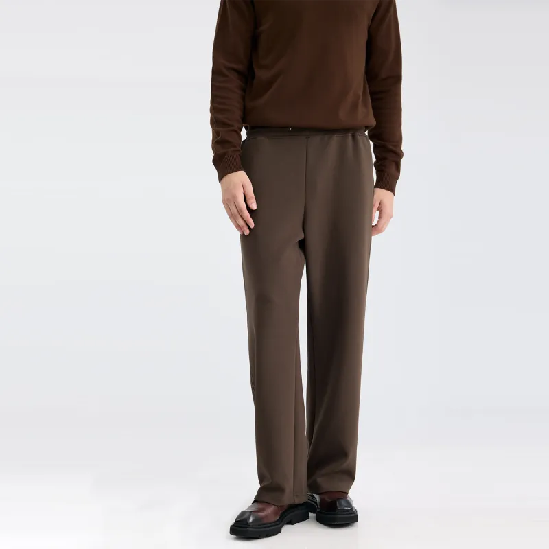 WILD LEADER Casual Pants Unisex Coffee-5