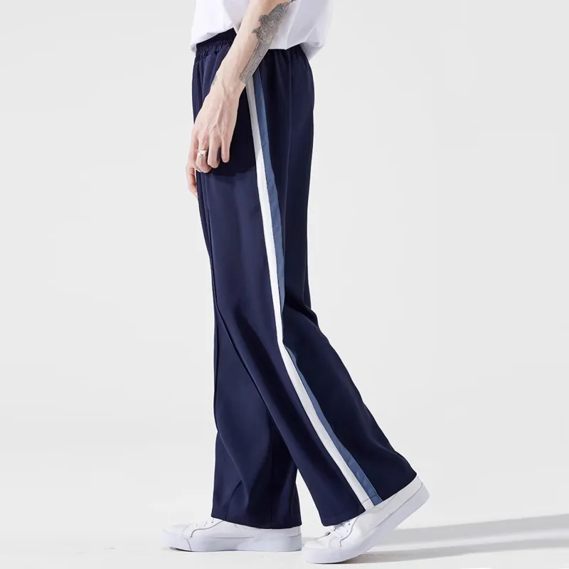 WILD LEADER Casual Pants Unisex Blue-3