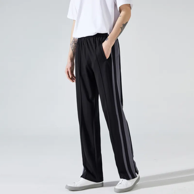 WILD LEADER Casual Pants Unisex Black-5