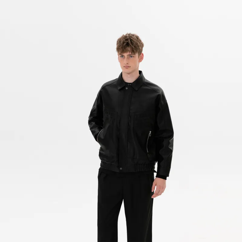 WILD LEADER Leather Jacket Unisex-4