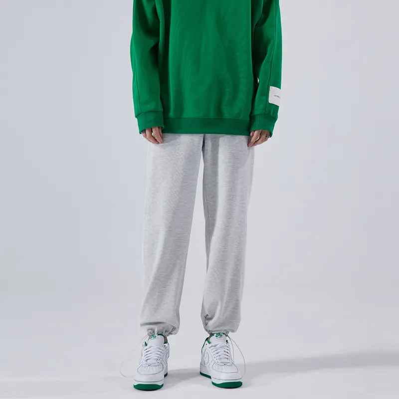 WILD LEADER Casual Pants Unisex Gray-5
