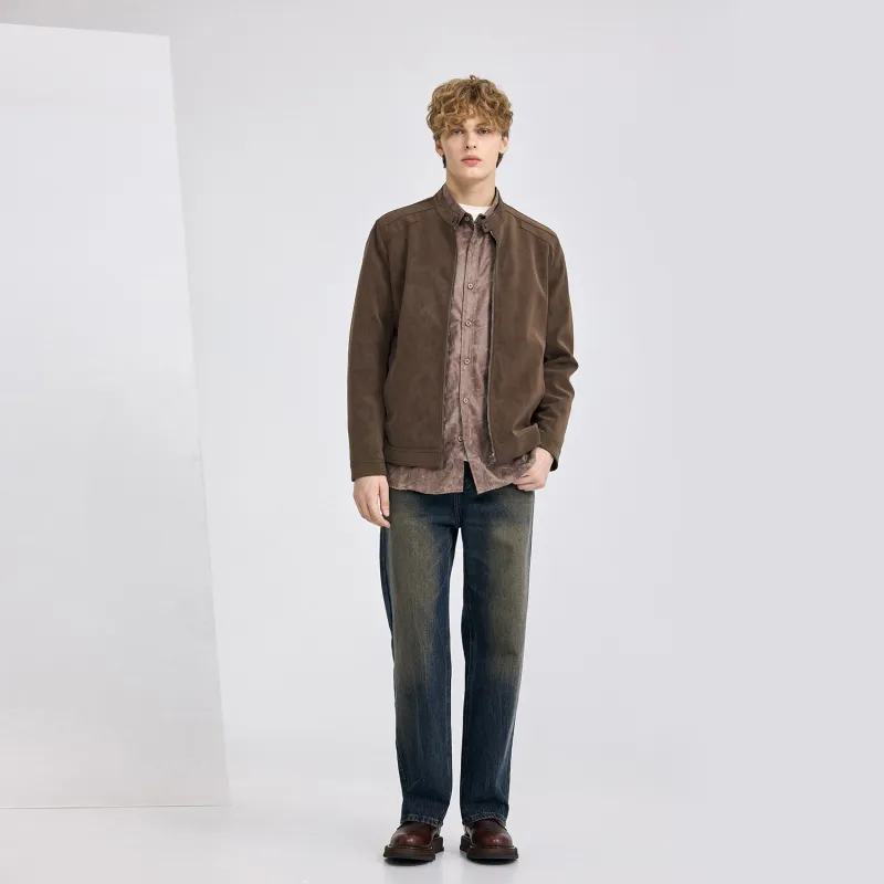 WILD LEADER Leather Jacket Unisex Coffee-5