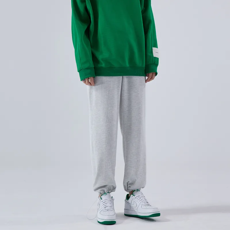WILD LEADER Casual Pants Unisex Gray-3