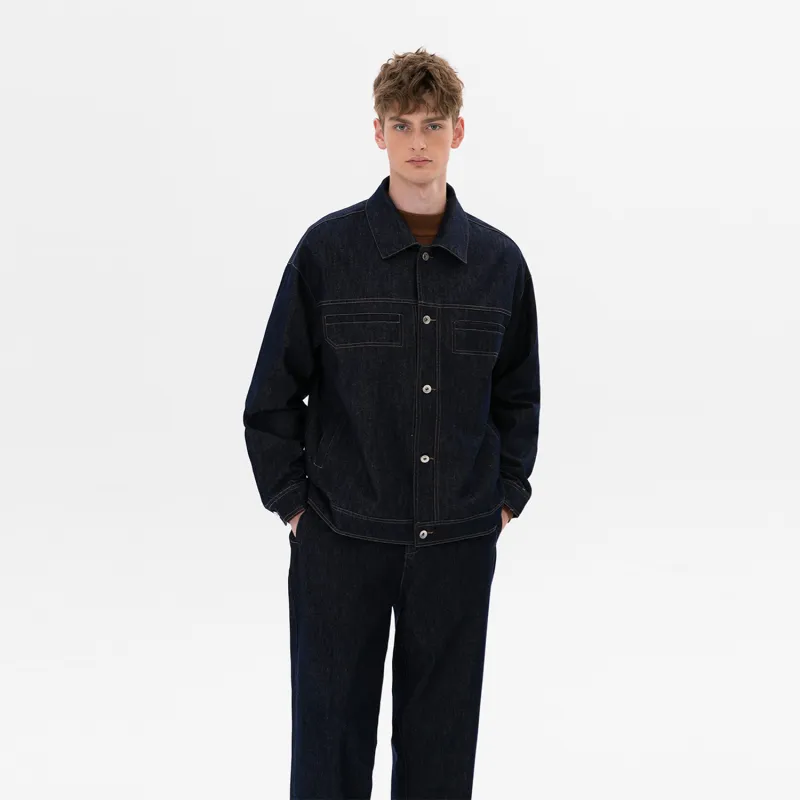 WILD LEADER Jackets Coats Unisex Denim Blue-3