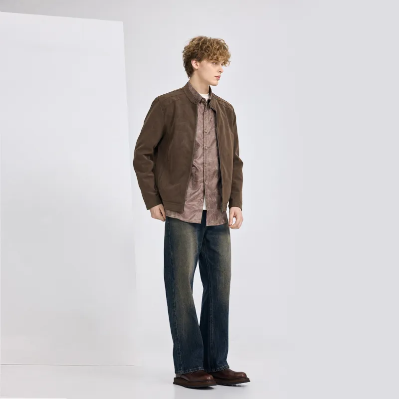 WILD LEADER Leather Jacket Unisex Coffee-4