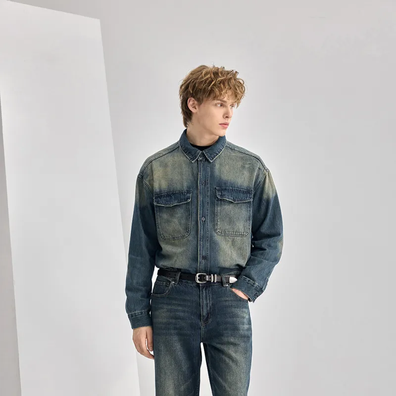WILD LEADER Denim Jacket Unisex Peacock Blue-6