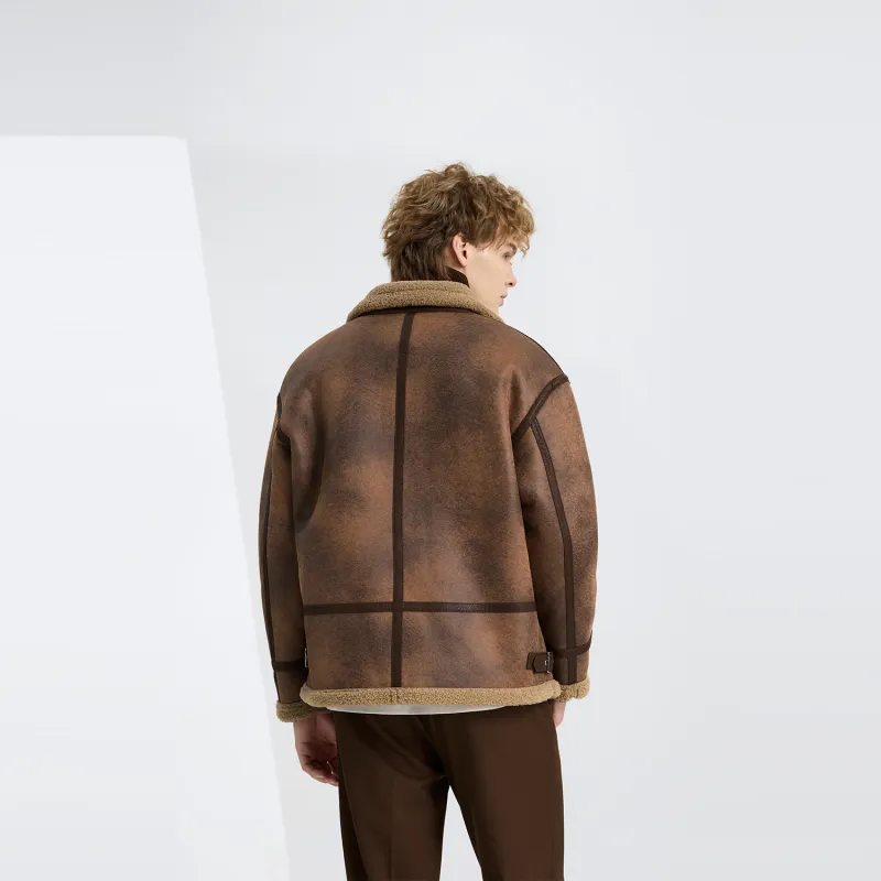 WILD LEADER Leather Jacket Unisex Dark Brown-4