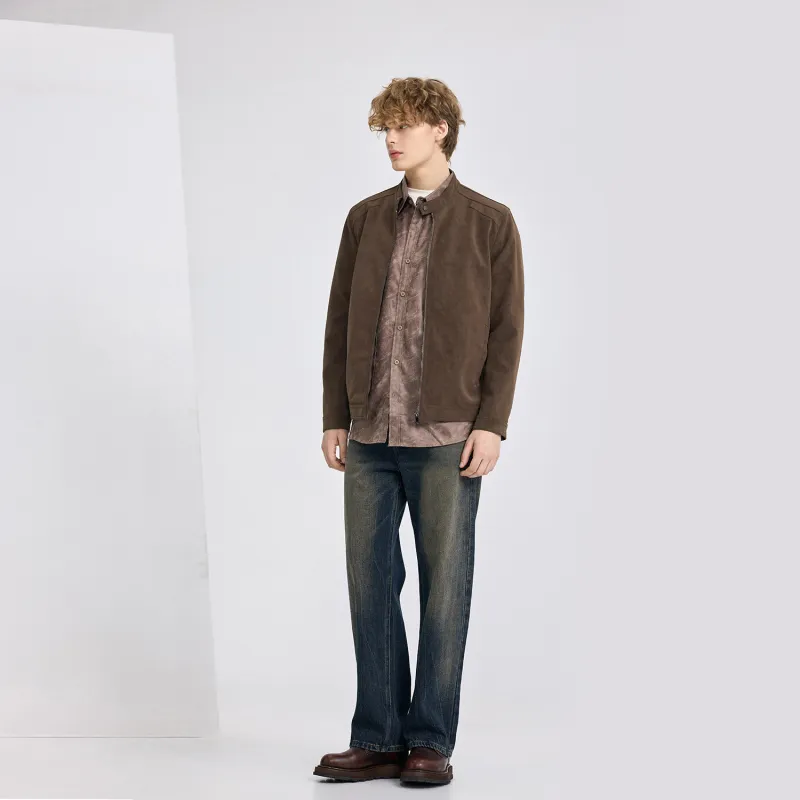 WILD LEADER Leather Jacket Unisex Coffee-1