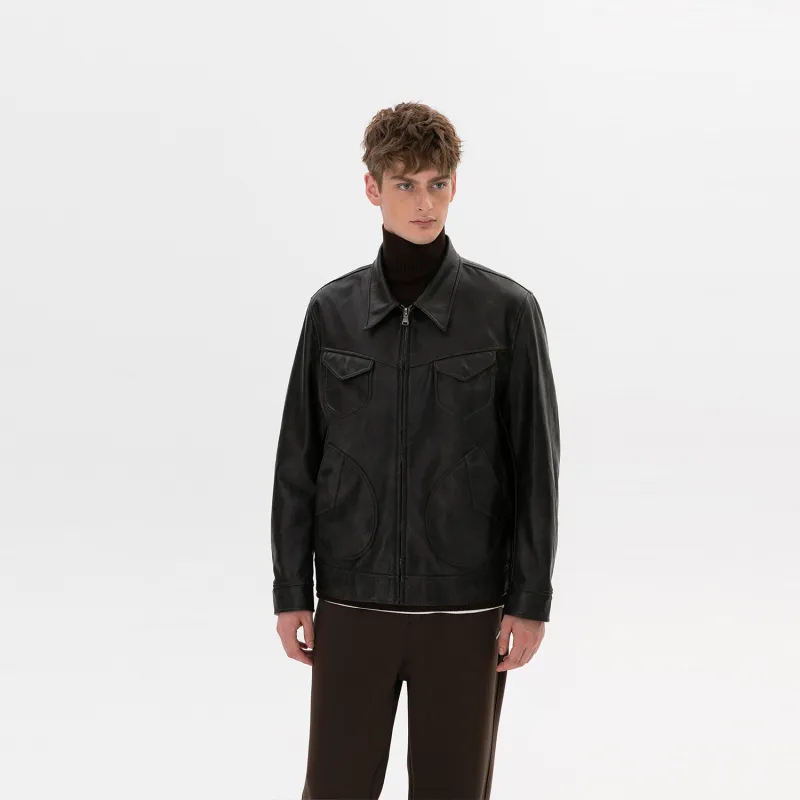 WILD LEADER Jackets Coats Unisex Vintage Black-3