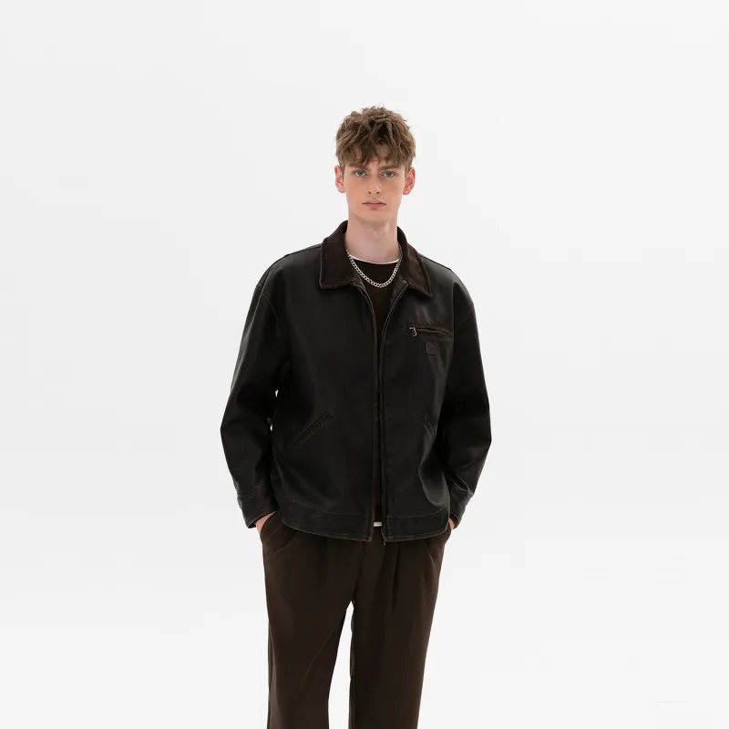 WILD LEADER Jackets Coats Unisex Dark Choco Brown-6