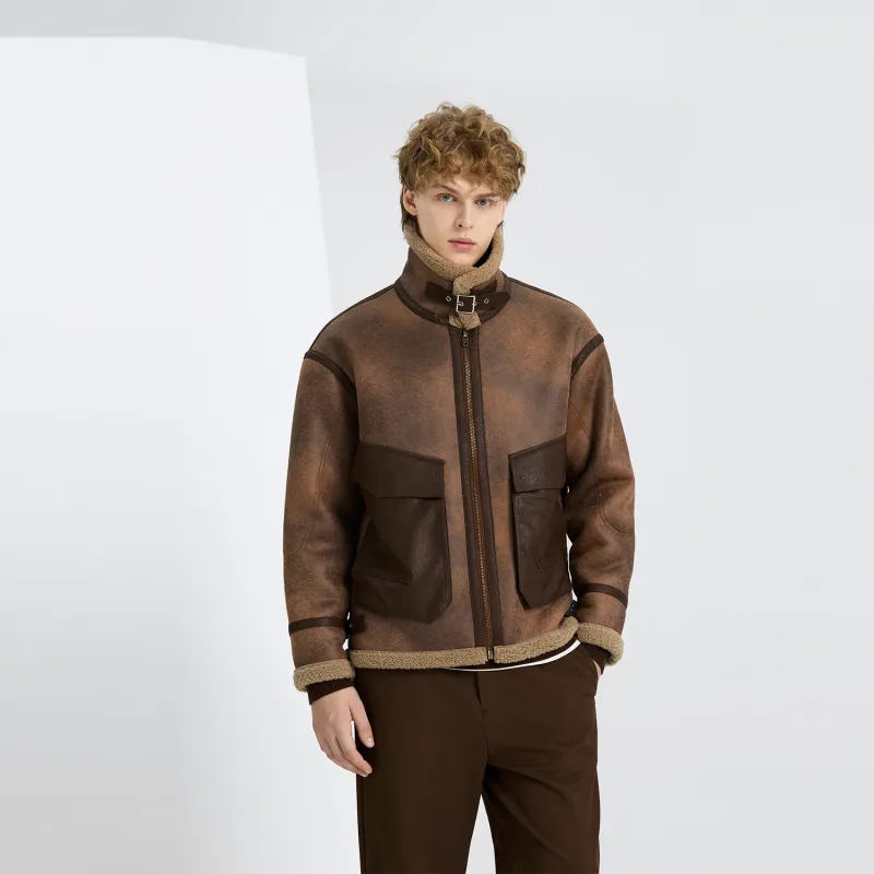 WILD LEADER Leather Jacket Unisex Dark Brown-3