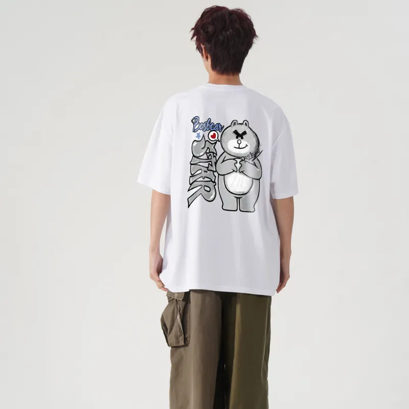BOS BEAR T Shirts Unisex White-2