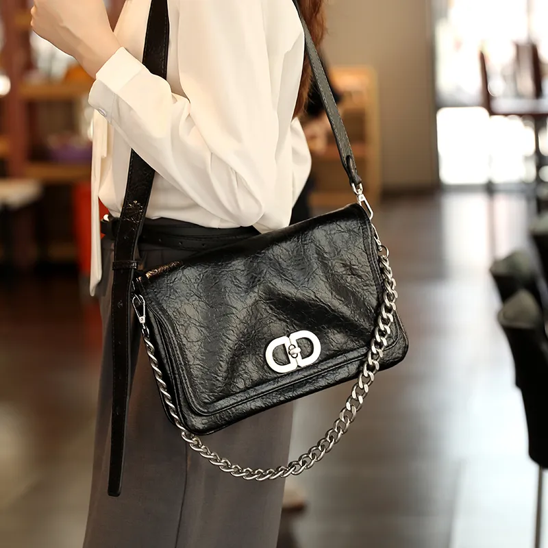 H YXIANG Cow Leather Shoulder Bag Large Size Small Size Women's Multicolor-1