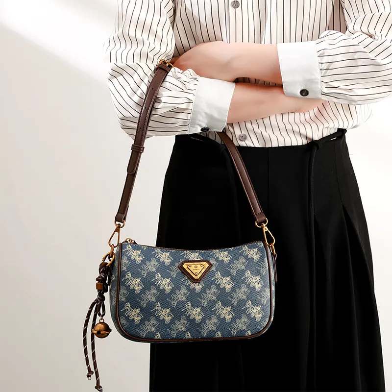 H YXIANG PVC Crossbody Bag, Shoulder Bag Women's Blue-1
