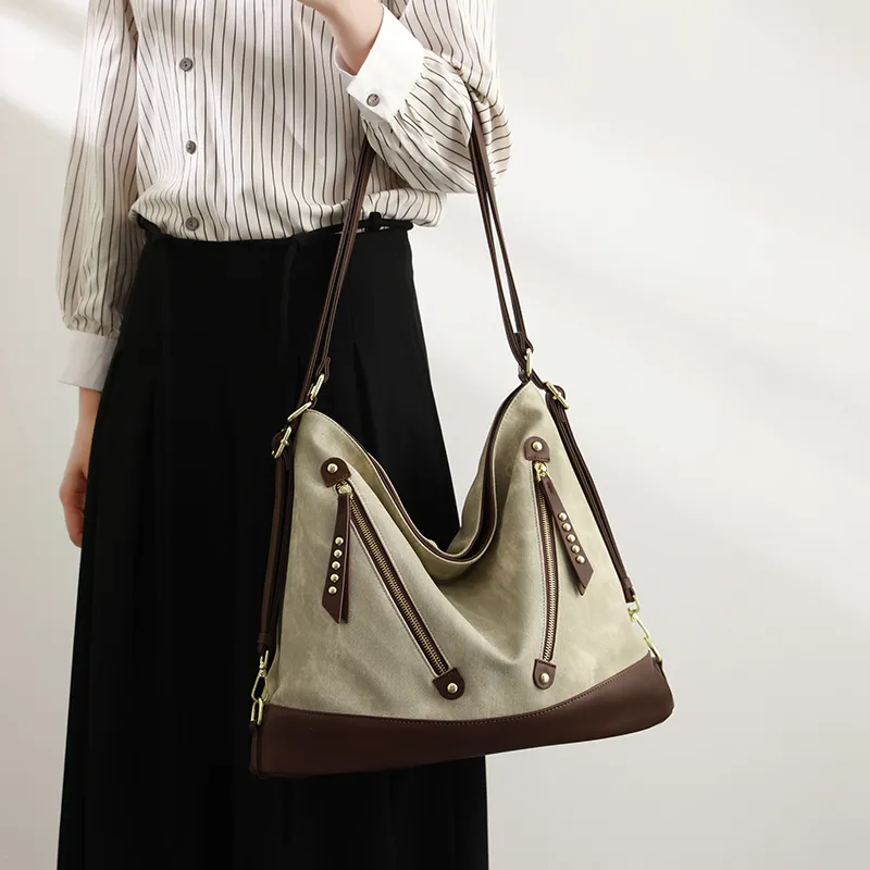 H YXIANG Microfiber Synthetic Leather Shoulder Bag Women's Green-1