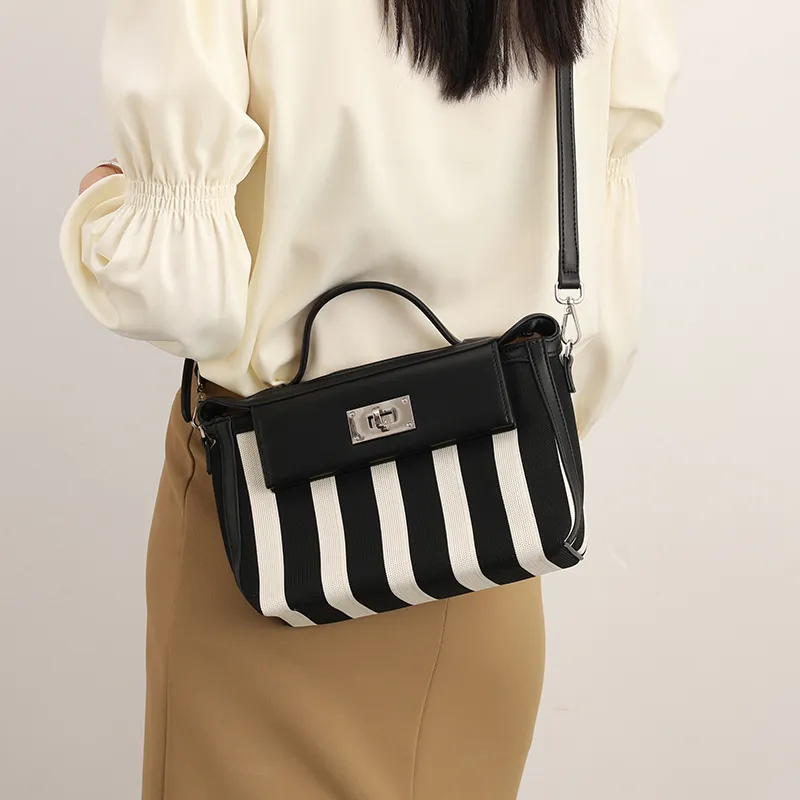H YXIANG Canvas Canvas Bag Handbags Regular Women's Black-7