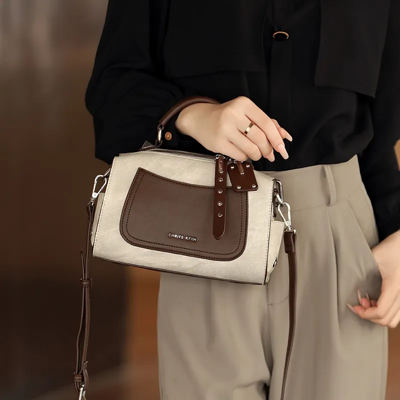 H YXIANG Cow Leather One Shoulder Handbags Regular Women's Multicolor-5