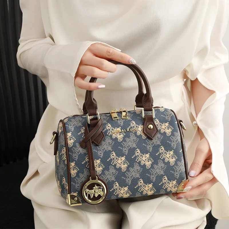 H YXIANG PVC Shoulder Bag, Crossbody Bag, Handbag Women's Blue-7